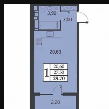 Продается 1-комнатная квартира, 30 м²
