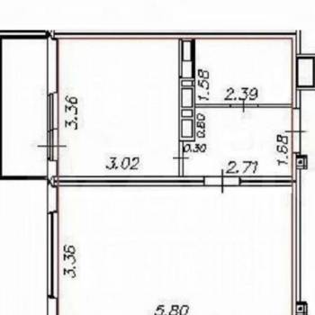 Сдается 1-комнатная квартира, 42 м²