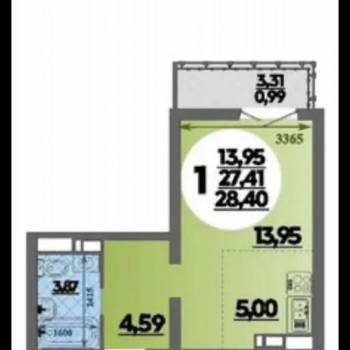 Сдается 1-комнатная квартира, 24 м²