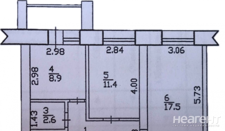 Продается 2-х комнатная квартира, 49 м²