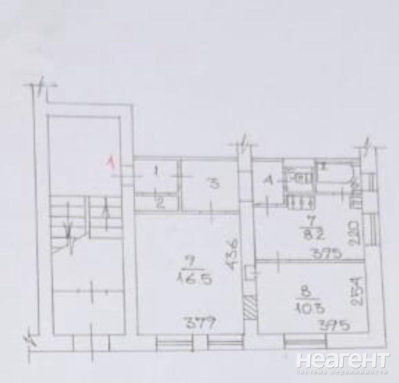 Продается 2-х комнатная квартира, 46,2 м²