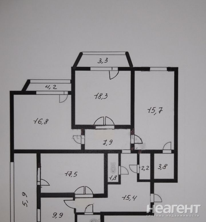 Продается Многокомнатная квартира, 127 м²