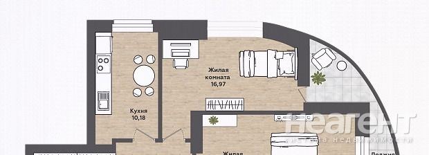 Продается 2-х комнатная квартира, 71,4 м²