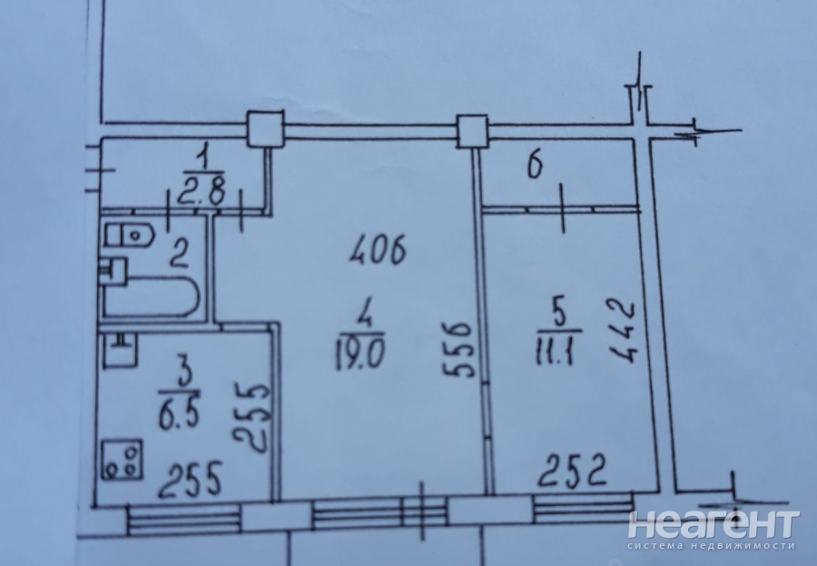 Продается 2-х комнатная квартира, 45,6 м²