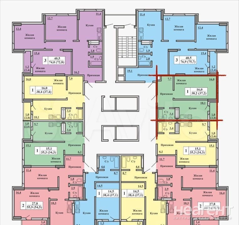 Продается 1-комнатная квартира, 39 м²