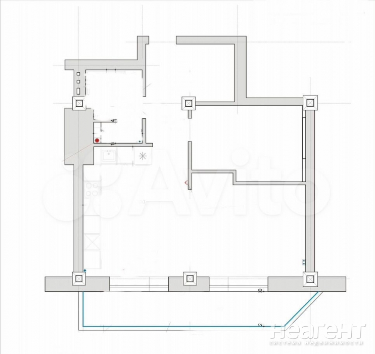 Продается 2-х комнатная квартира, 52,4 м²