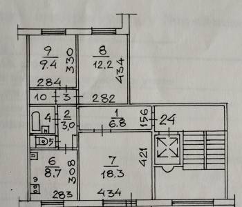 Продается 3-х комнатная квартира, 64,6 м²