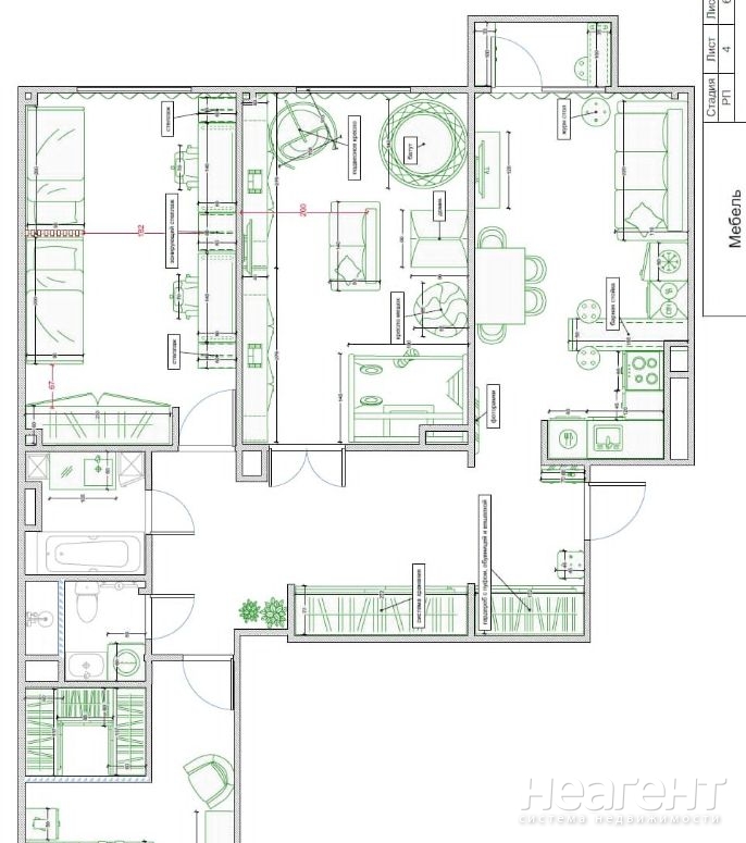 Продается 3-х комнатная квартира, 104 м²