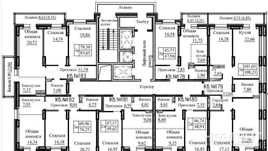 Продается 1-комнатная квартира, 46,8 м²