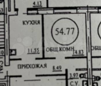 Продается 2-х комнатная квартира, 55,1 м²