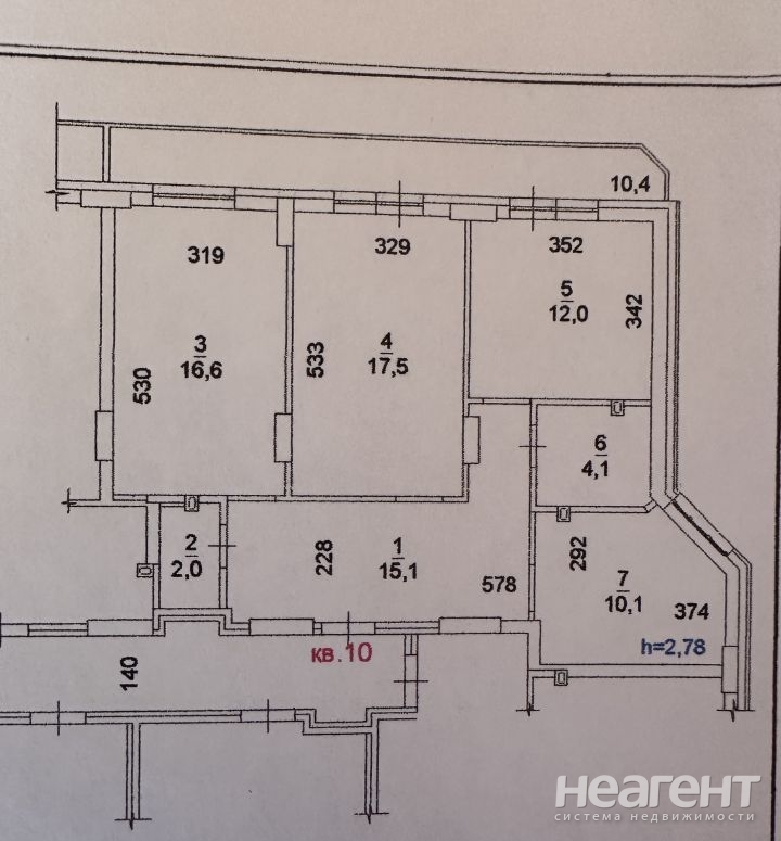 Продается 3-х комнатная квартира, 77 м²