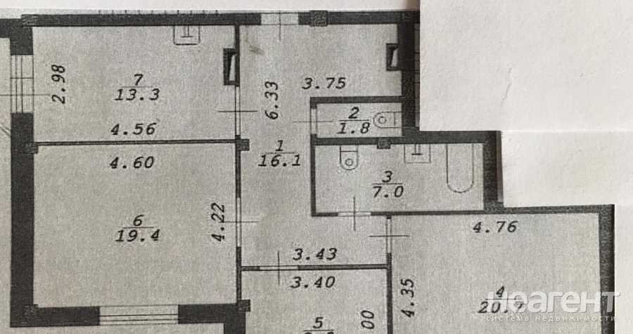 Сдается Многокомнатная квартира, 88,2 м²