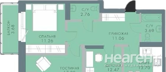 Продается 3-х комнатная квартира, 74,25 м²