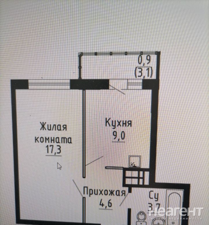 Сдается 1-комнатная квартира, 36 м²