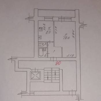 Сдается 1-комнатная квартира, 33 м²