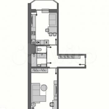 Продается 2-х комнатная квартира, 48 м²