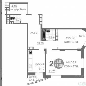 Сдается Многокомнатная квартира, 68 м²