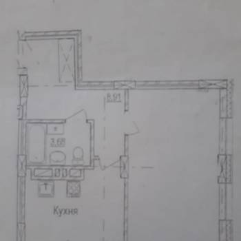 Продается 1-комнатная квартира, 42,4 м²