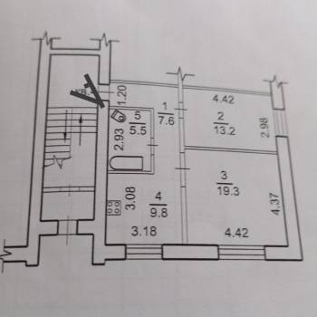 Продается 2-х комнатная квартира, 55,4 м²