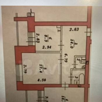 Продается 2-х комнатная квартира, 60 м²