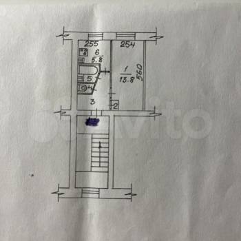 Продается 1-комнатная квартира, 28,1 м²