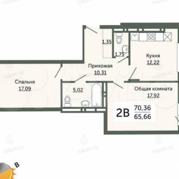 Продается 3-х комнатная квартира, 70,4 м²