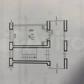 Продается 1-комнатная квартира, 18,9 м²