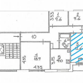Продается 3-х комнатная квартира, 79,6 м²