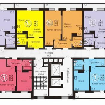Продается 1-комнатная квартира, 36,6 м²