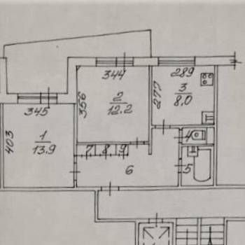 Продается 2-х комнатная квартира, 51,7 м²