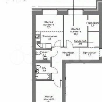 Продается 3-х комнатная квартира, 69,2 м²