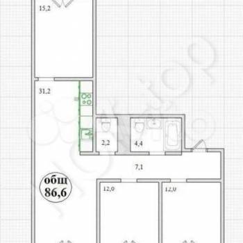 Продается Многокомнатная квартира, 85,7 м²