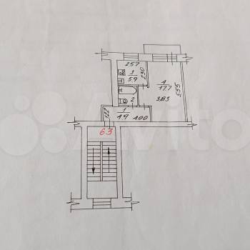 Продается 1-комнатная квартира, 32,2 м²