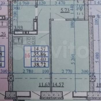 Продается 1-комнатная квартира, 38,7 м²