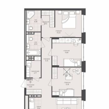 Продается Многокомнатная квартира, 85 м²