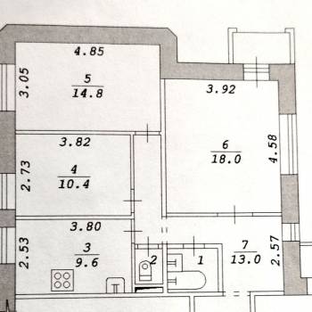 Продается 3-х комнатная квартира, 69,5 м²