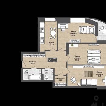 Продается 3-х комнатная квартира, 110 м²