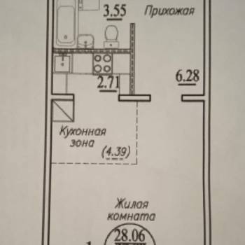 Продается 1-комнатная квартира, 39 м²