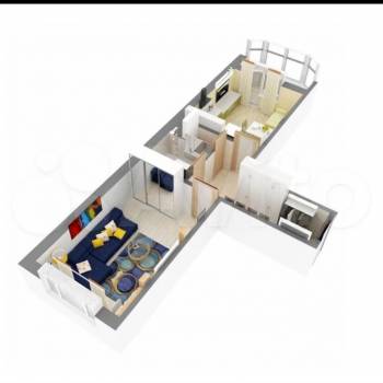 Продается 1-комнатная квартира, 48,9 м²