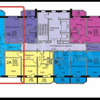 Продается 1-комнатная квартира, 48,9 м²