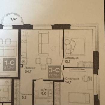 Продается 3-х комнатная квартира, 60,9 м²