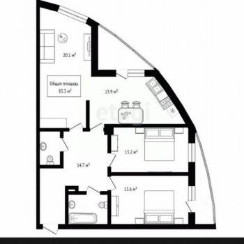 Продается 3-х комнатная квартира, 83,3 м²