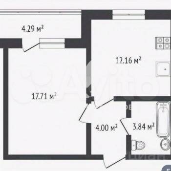 Продается 1-комнатная квартира, 37,7 м²
