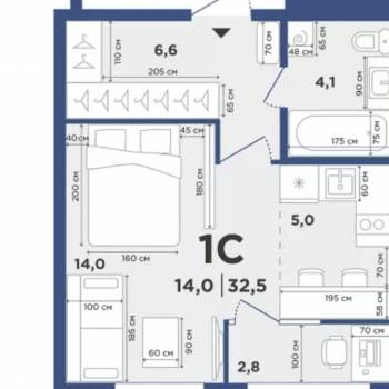 Сдается 1-комнатная квартира, 32 м²