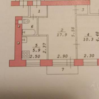 Сдается 2-х комнатная квартира, 42 м²