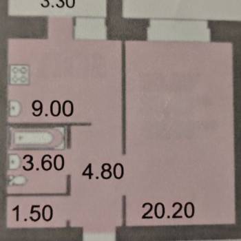 Продается 1-комнатная квартира, 40,2 м²