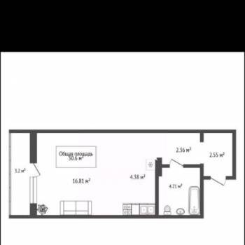 Продается 1-комнатная квартира, 30 м²
