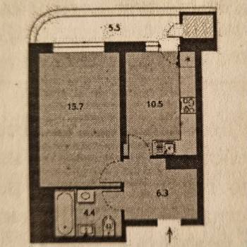 Продается 1-комнатная квартира, 37 м²