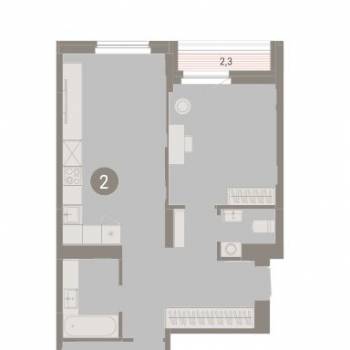 Сдается 2-х комнатная квартира, 68 м²