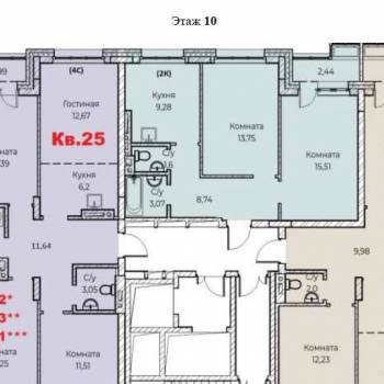 Продается Многокомнатная квартира, 82,11 м²